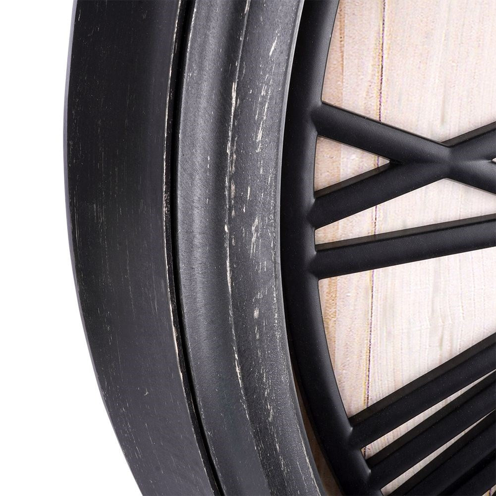 Wall clock with Black Frame and Roman Numerals