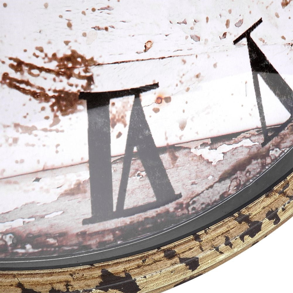 Wall clock with Rustic Wooden Design and Roman Numerals