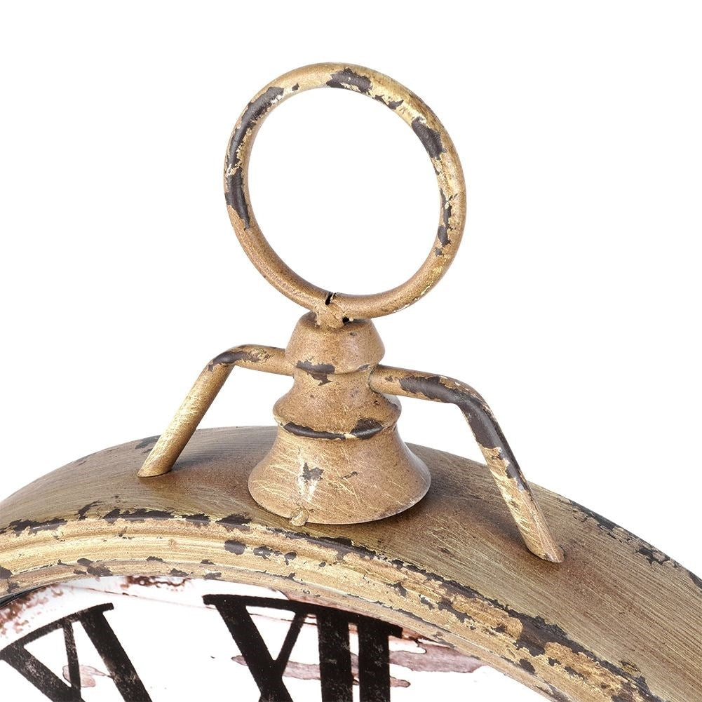Wall clock with Rustic Wooden Design and Roman Numerals