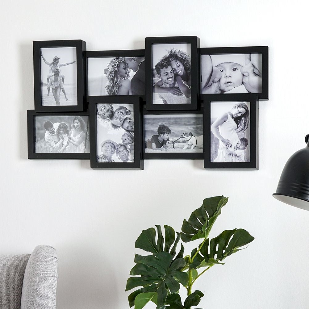 Wall collage frame for 8 Pictures in Black - 10x15 cm