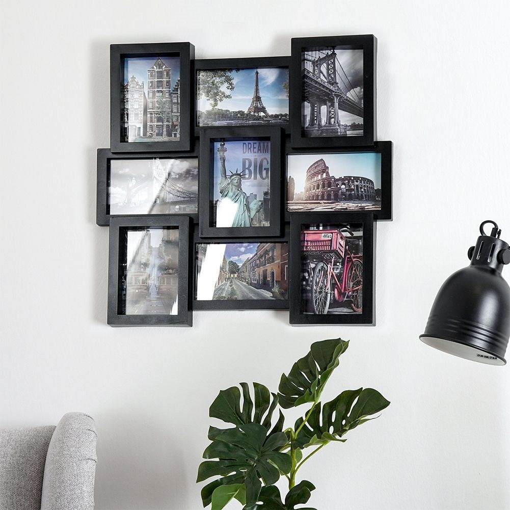Wall collage frame for 9 photos in size 10x15 cm