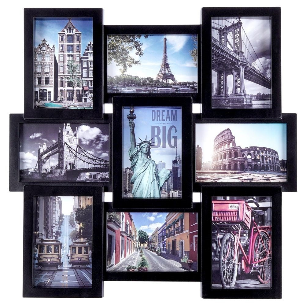 Wall collage frame for 9 photos in size 10x15 cm