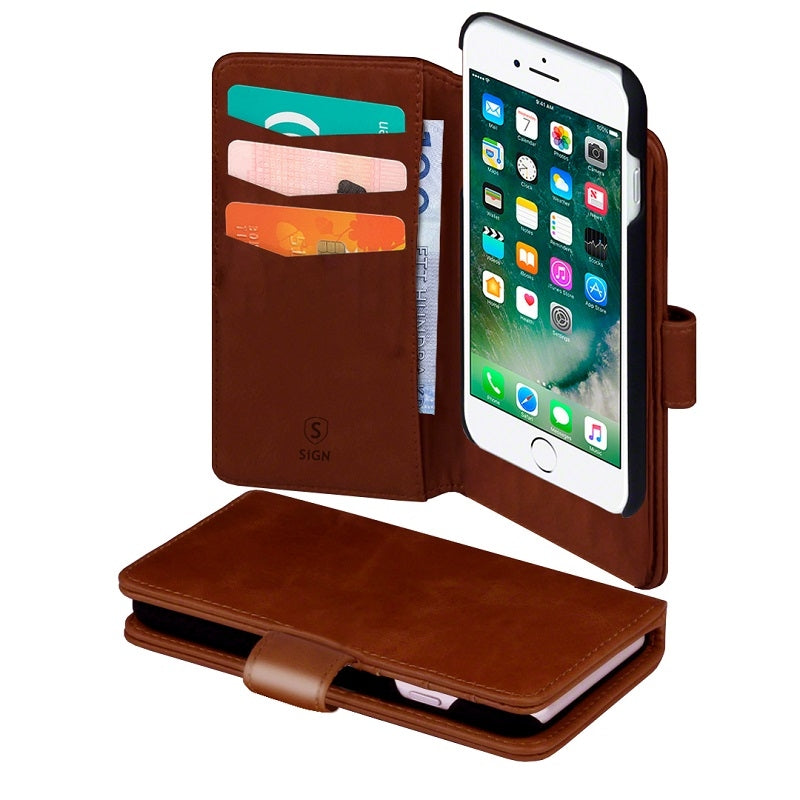 Wallet Case 2-in-1 for iPhone 6/6S/7/8 Plus - Brown