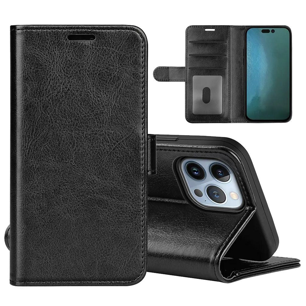 Wallet case for iPhone 15 Pro Max - Black