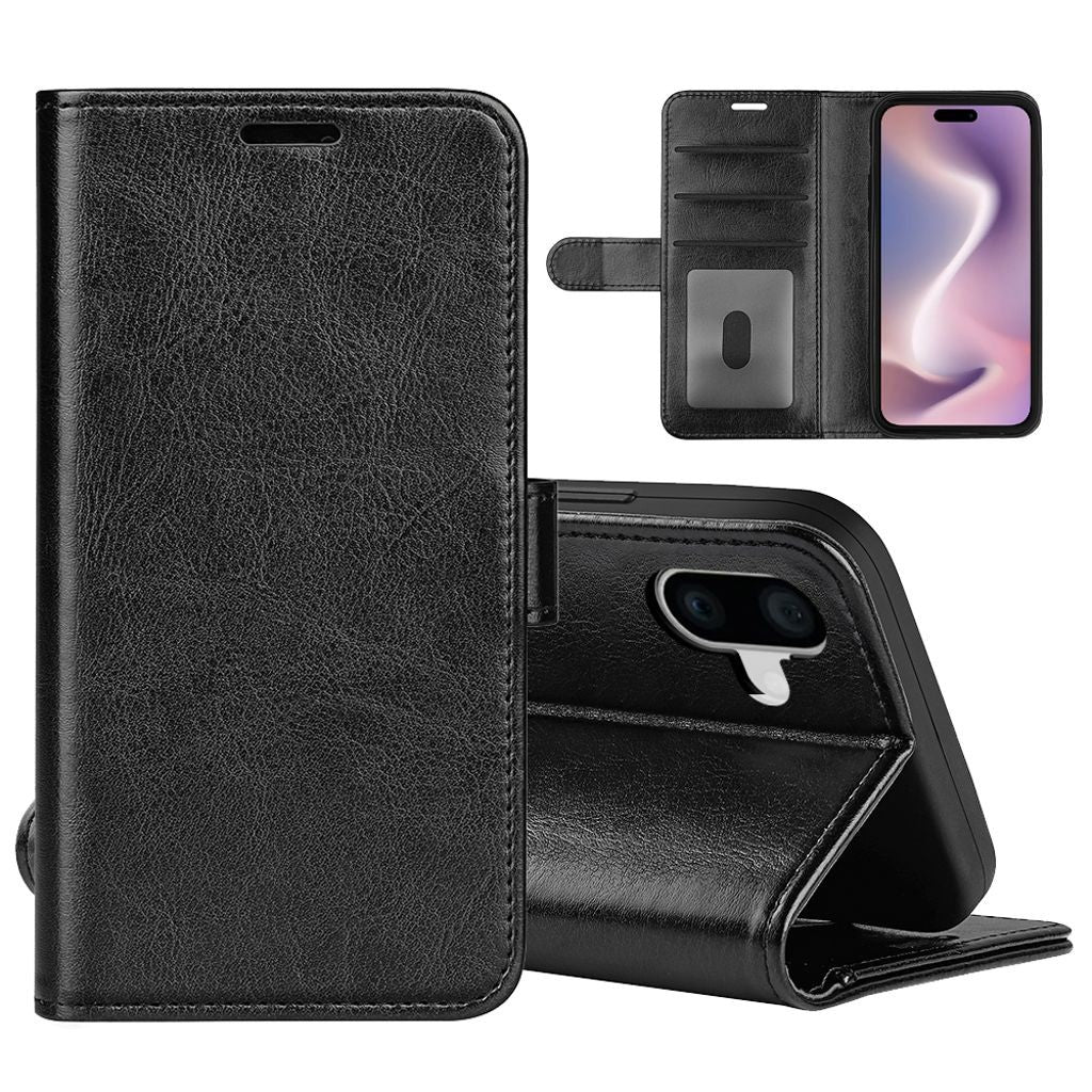 Wallet case for iPhone 16 Plus - Black