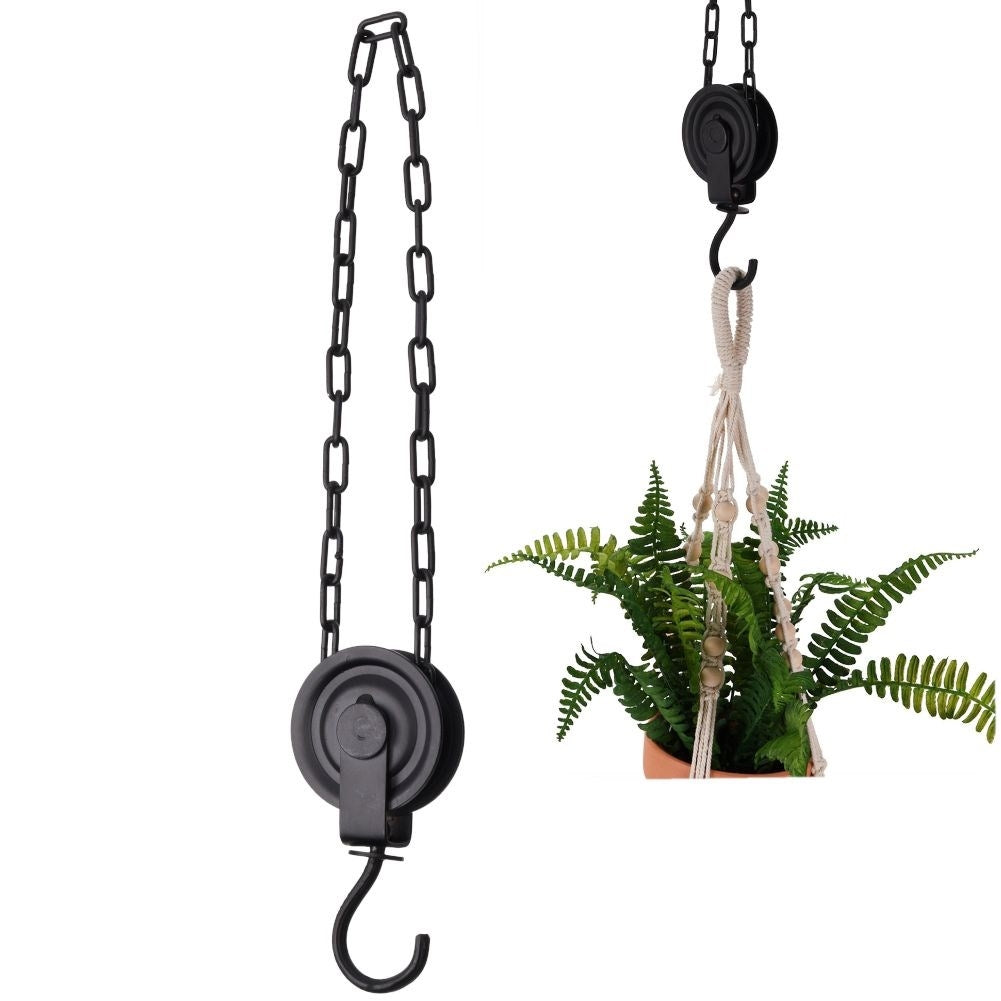 Wall hook for pots in black metal, industrial style
