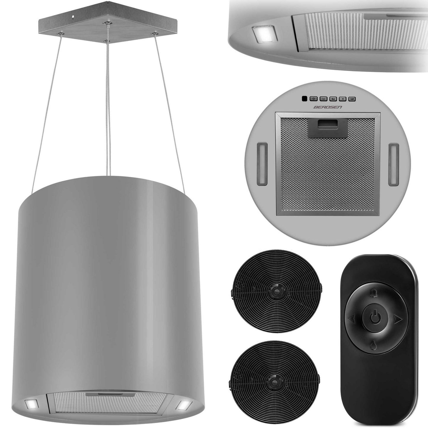 Wall-hung kitchen hood 35 cm inox BT-226