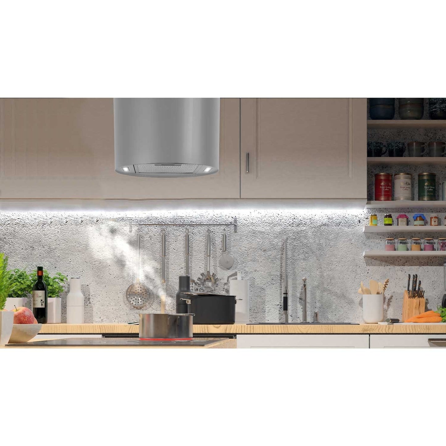 Wall-hung kitchen hood 35 cm inox BT-226