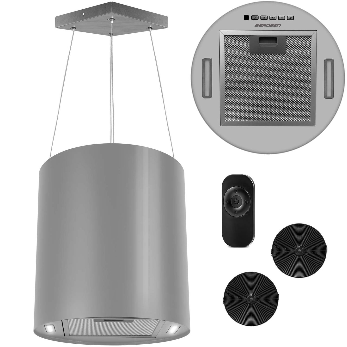 Wall-hung kitchen hood 35 cm inox BT-226
