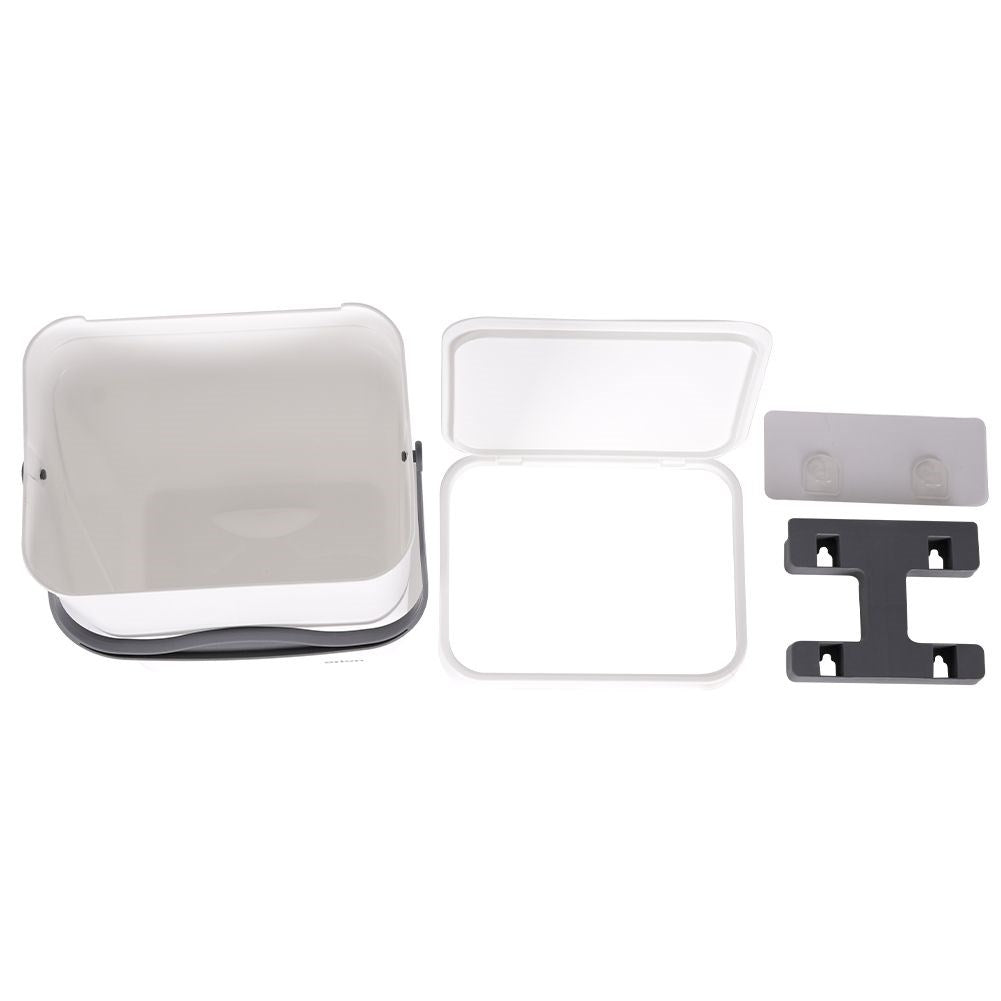 Wall-mounted 10L Dustbin with Lid and Handle