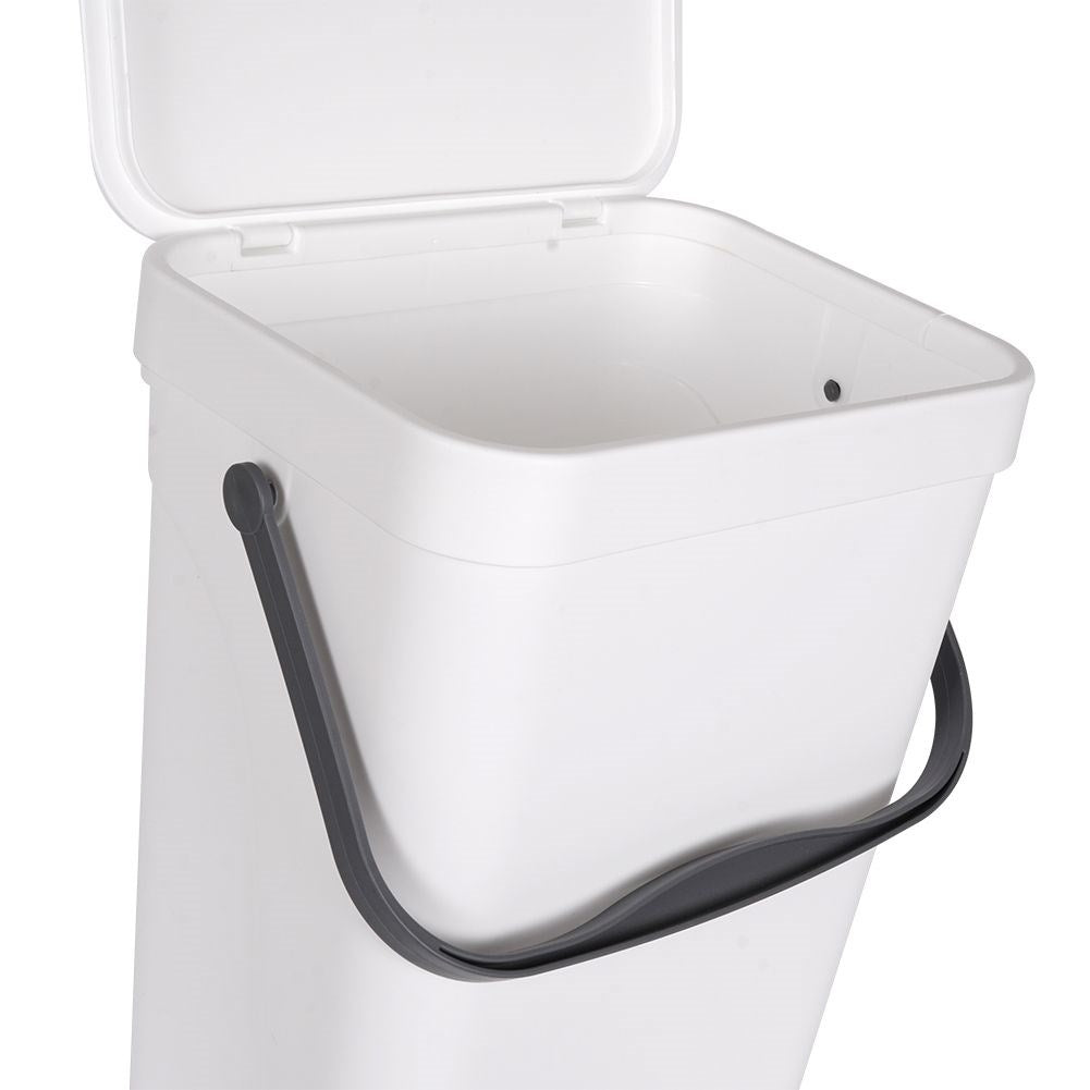 Wall-mounted 10L Dustbin with Lid and Handle