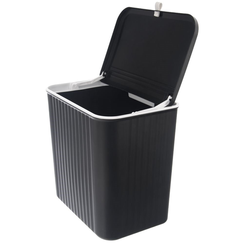 Wall-mounted 13L waste container with double lid