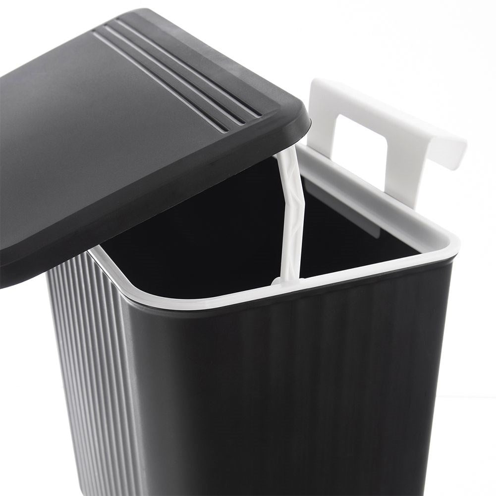 Wall-mounted 13L waste container with double lid