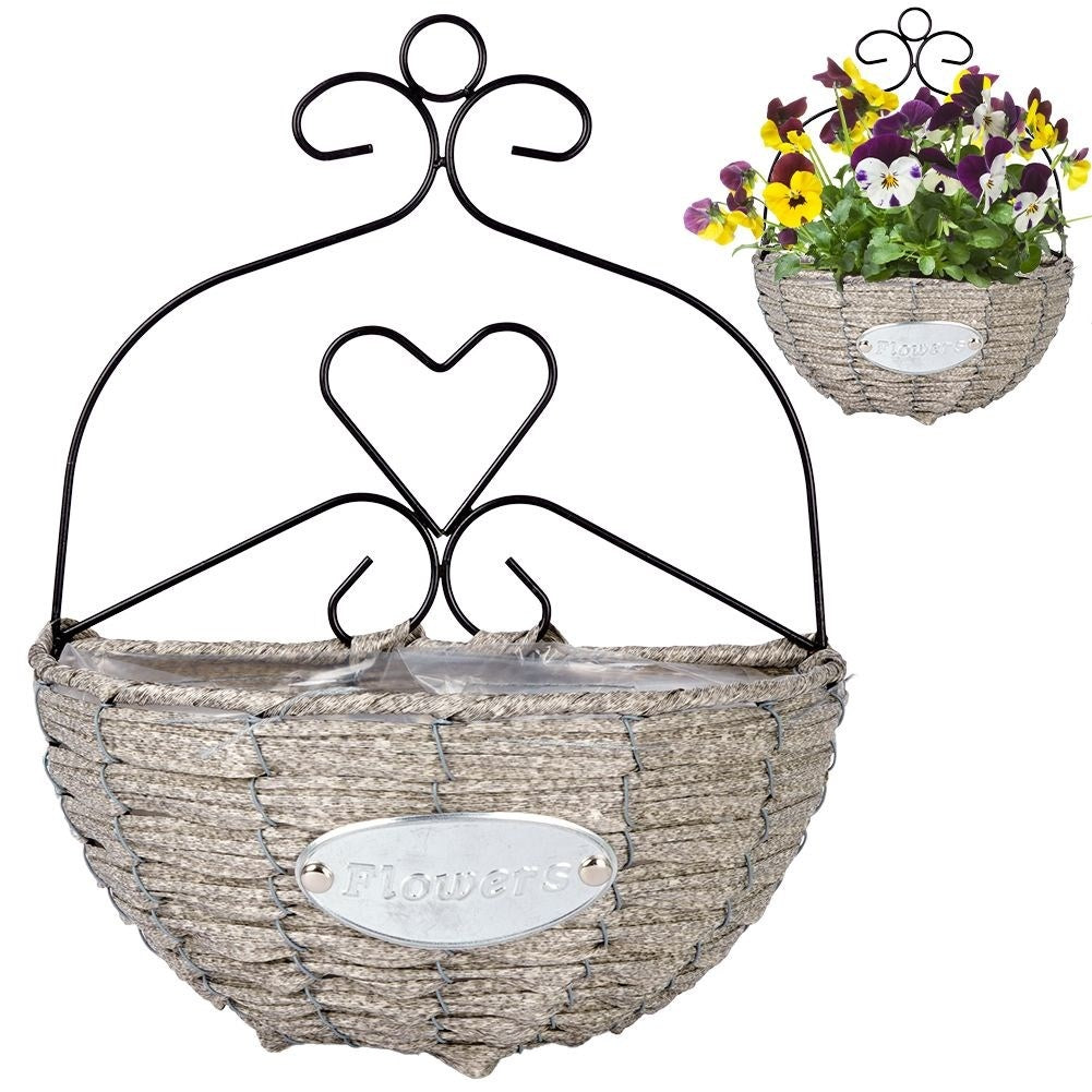 Wall-mounted Hanging Flower Pot in Metal