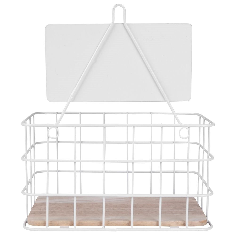 Wall-mounted kitchen shelf in basket form