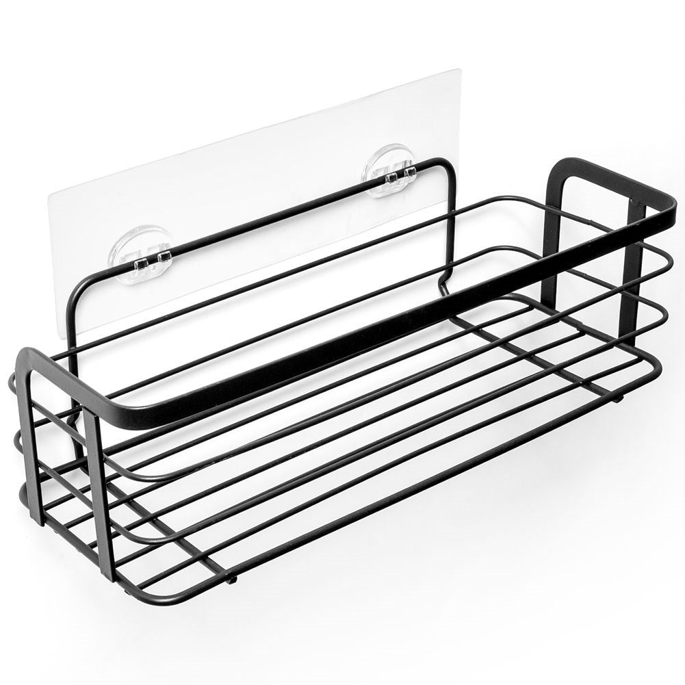 Wall-mounted shower shelf with strong tape