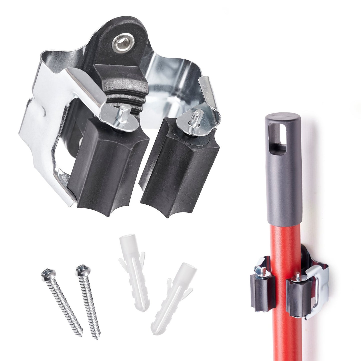 Wall-mounted tool holder mop holder 1pc.