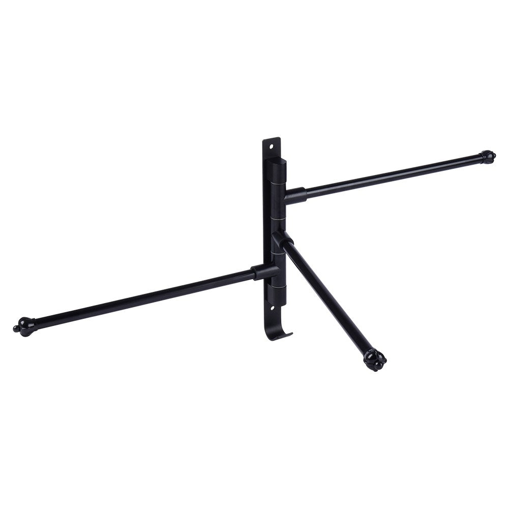 Wall mounted towel rail with rotating arms