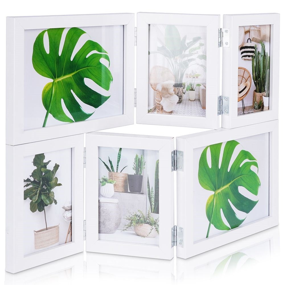 Wall or table frame for collage - 6 white photos