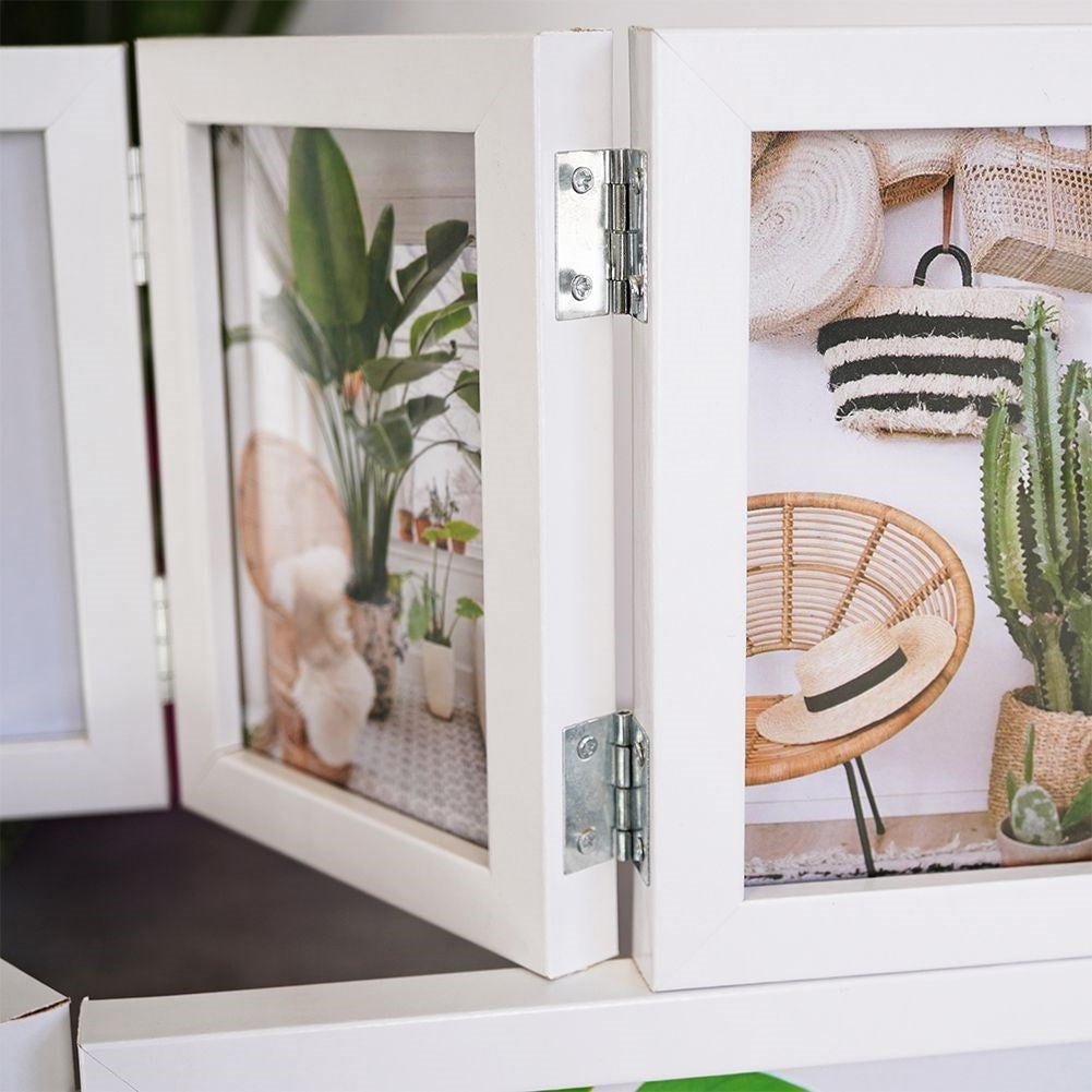 Wall or table frame for collage - 6 white photos