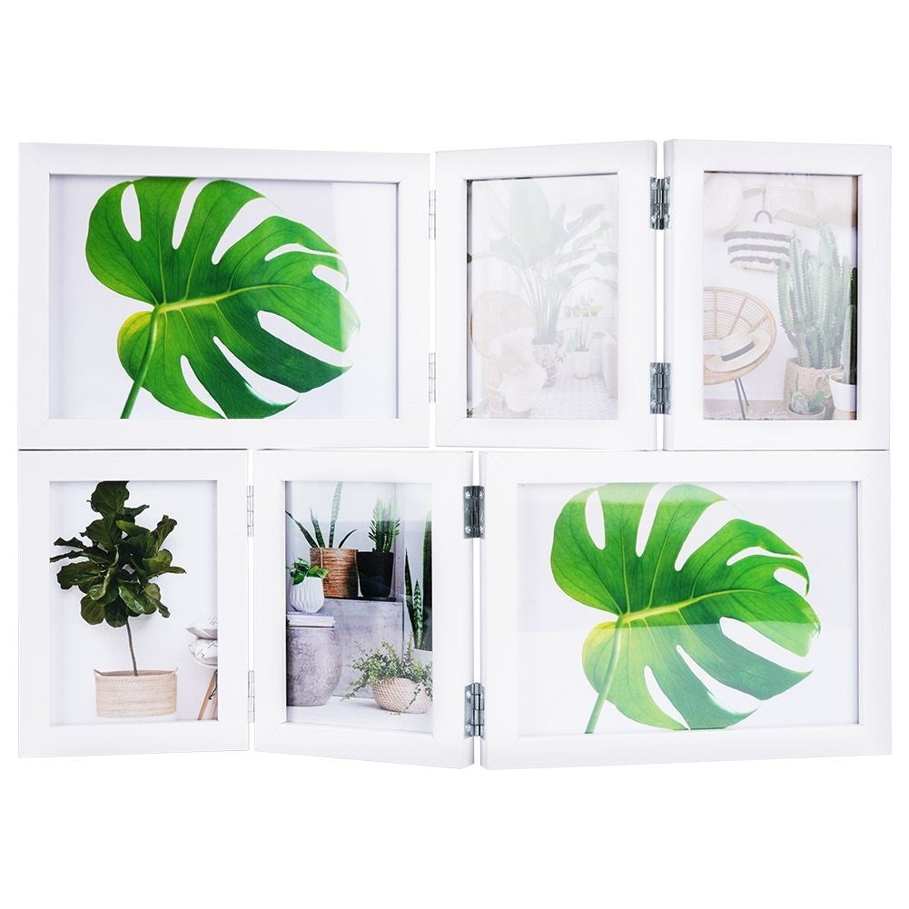 Wall or table frame for collage - 6 white photos