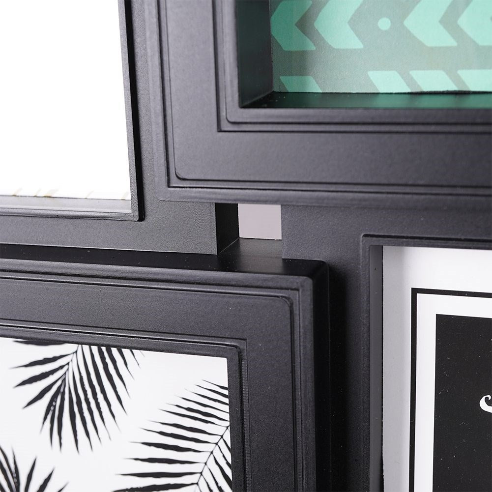 Wall photo frame Collage for 18 Pictures 10x15 cm Black