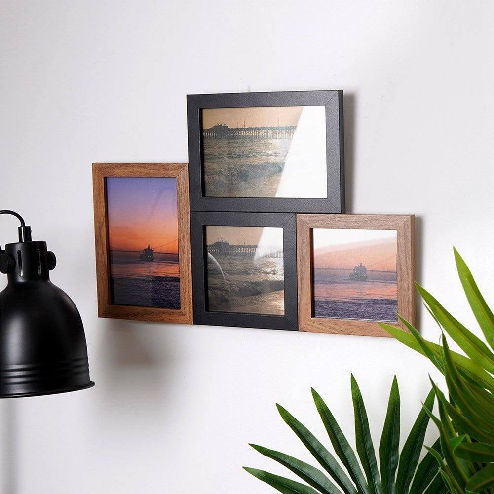 Wall photo frame in collage form for 4 photos 10x15 cm