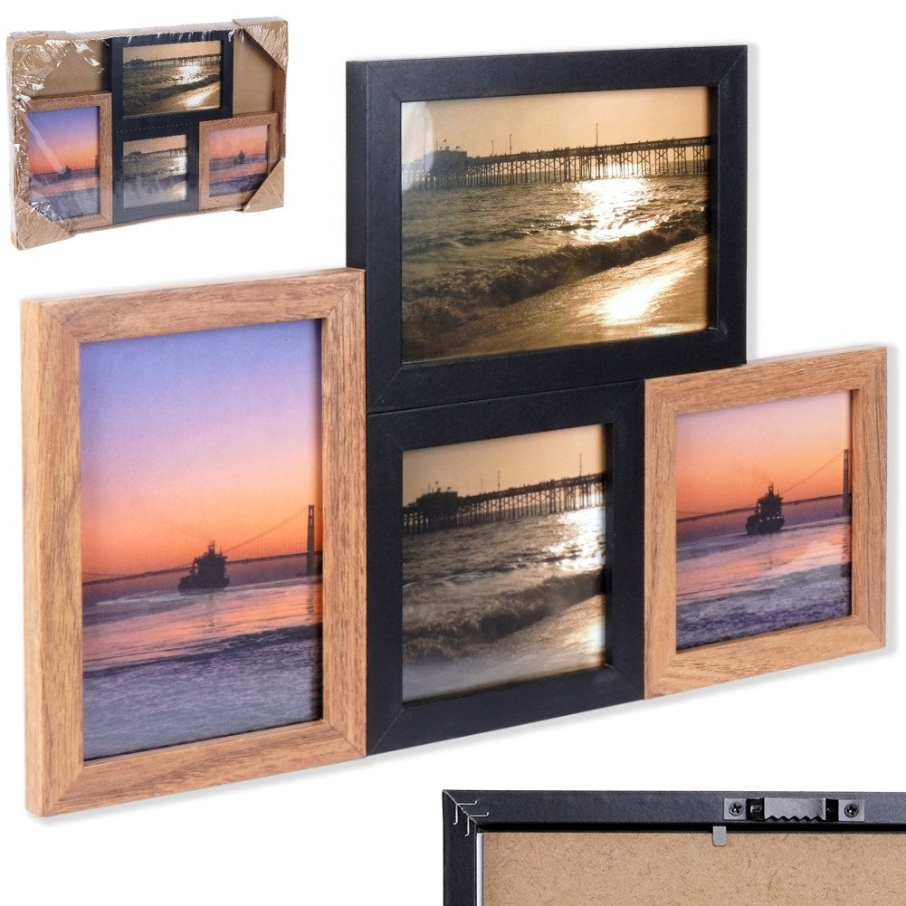 Wall photo frame in collage form for 4 photos 10x15 cm