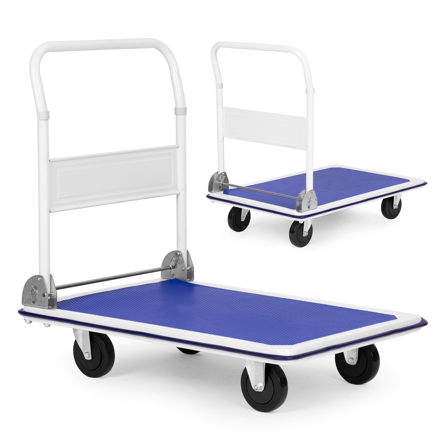 Warehouse platform transport trolley 300KG, foldable, manual