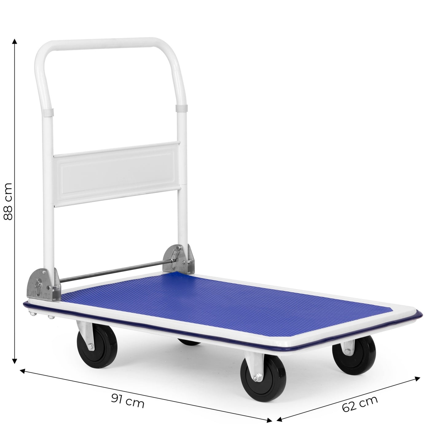 Warehouse platform transport trolley 300KG, foldable, manual