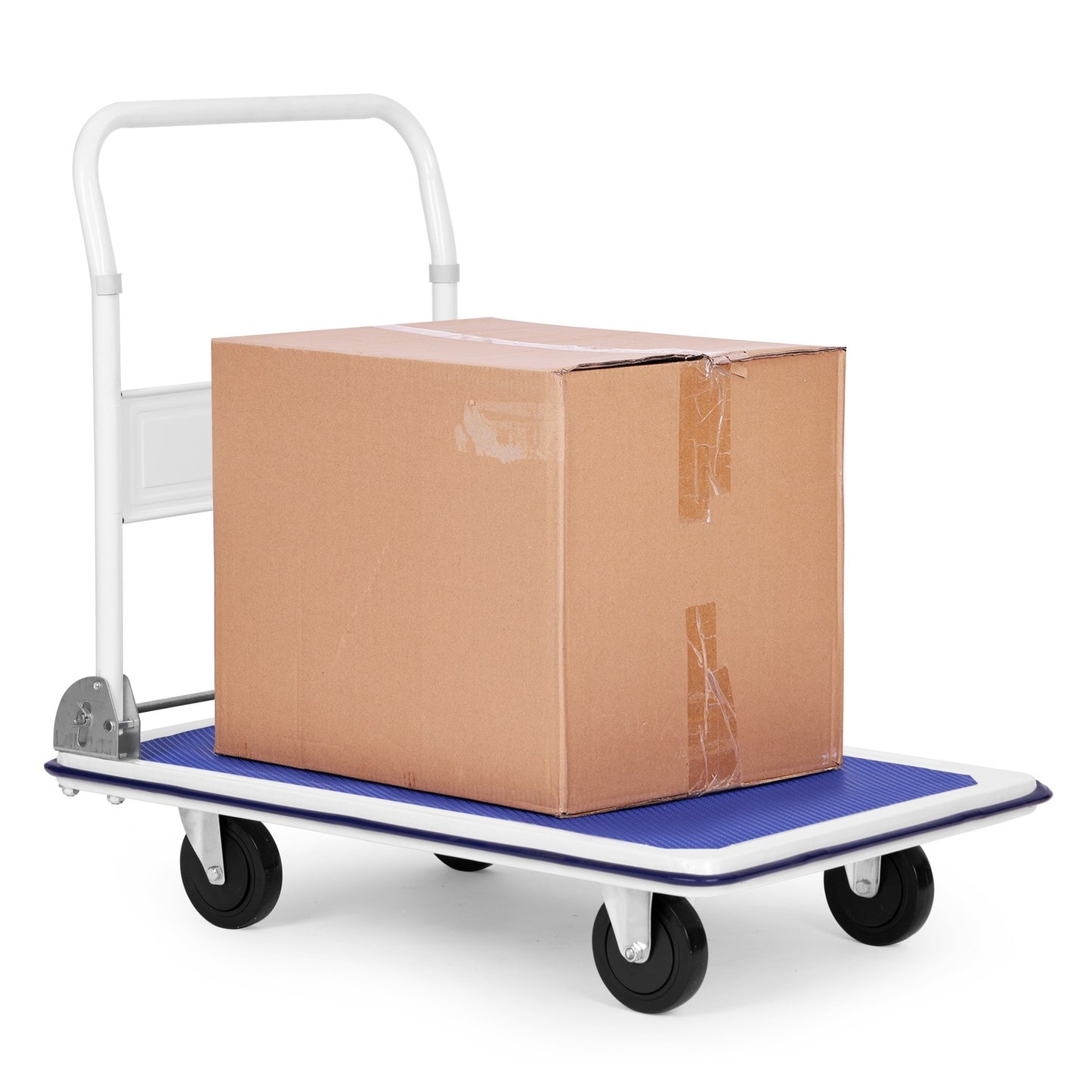 Warehouse platform transport trolley 300KG, foldable, manual