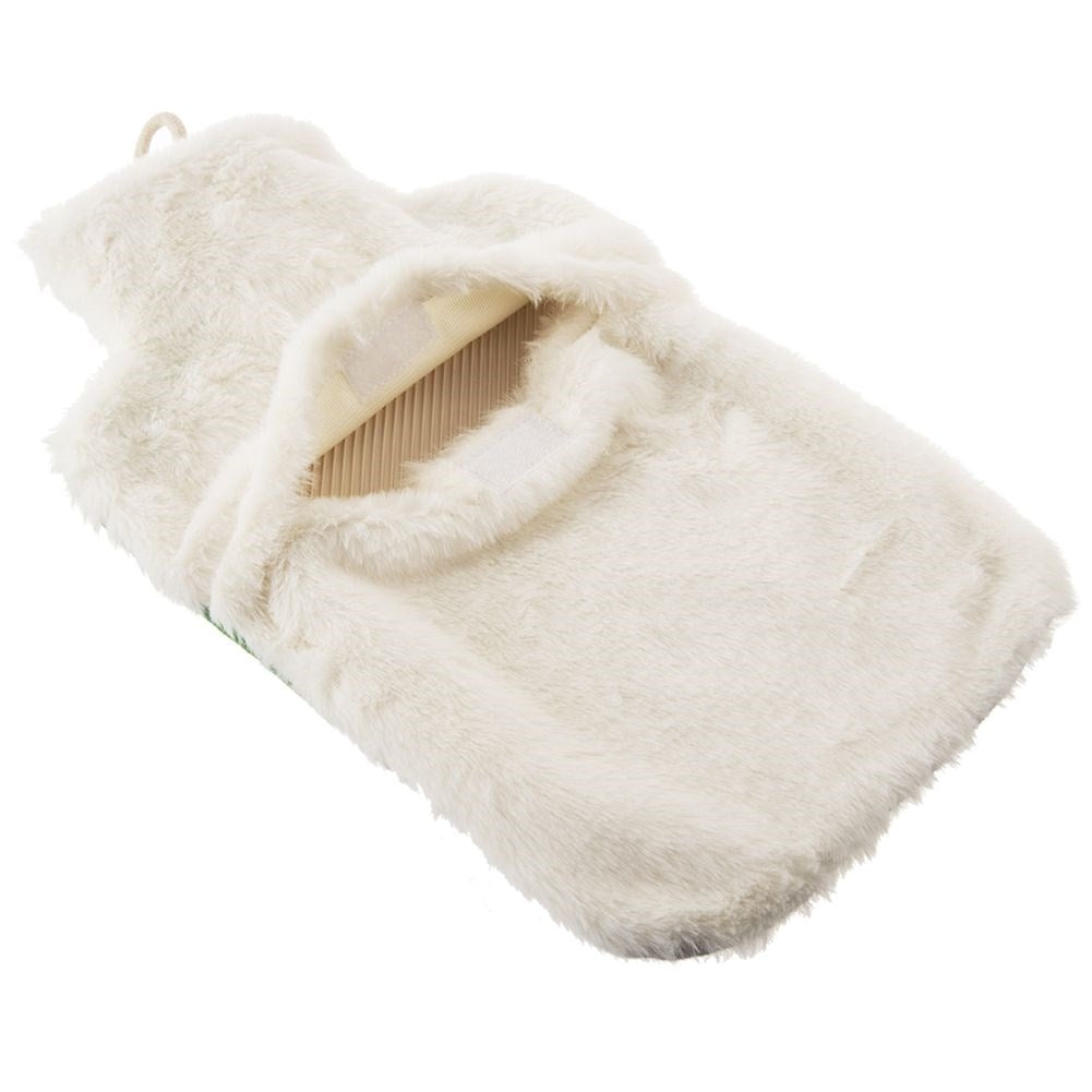 Warming bottle with snowman motif for warmth and relaxation