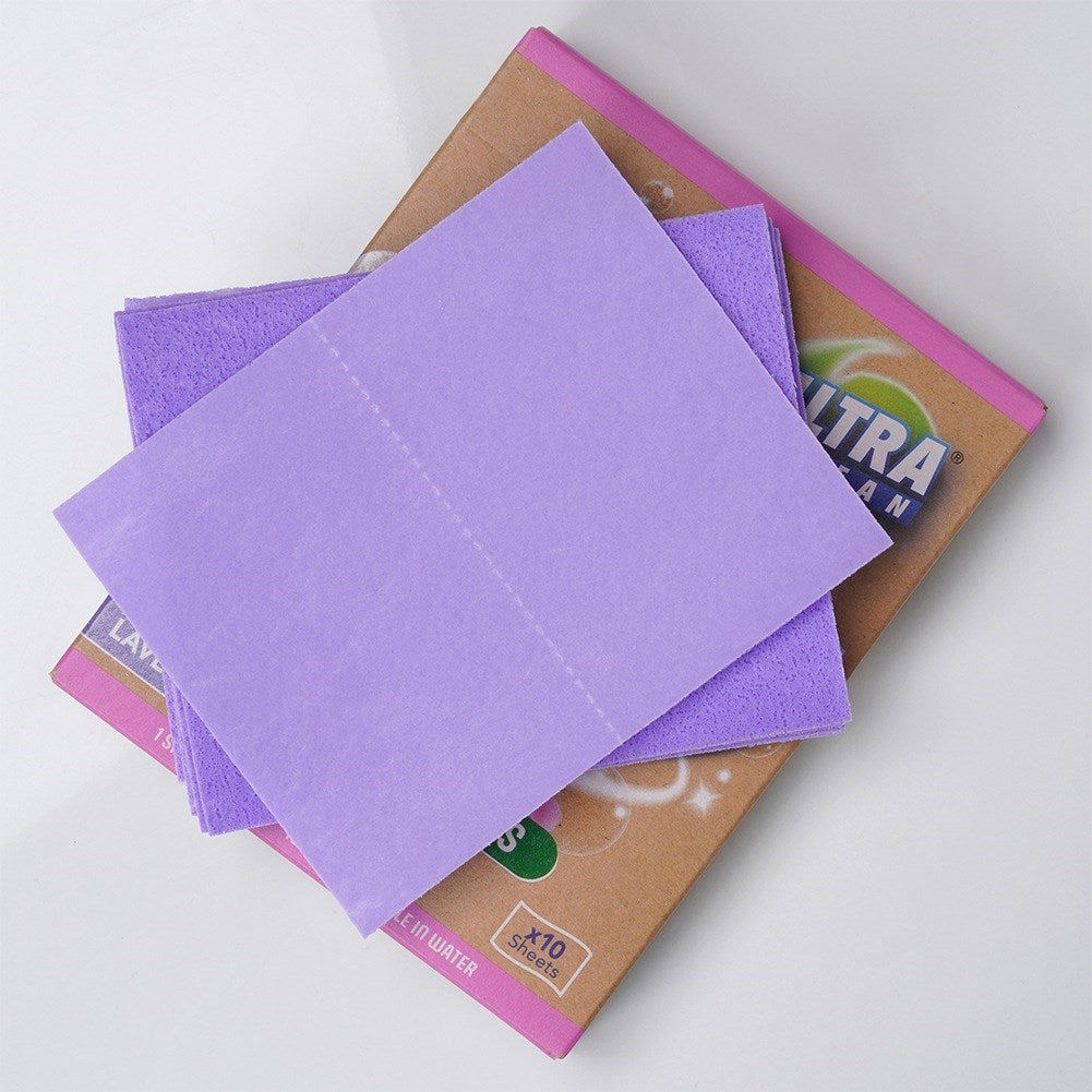 Washing wipes sheets softening soluble scented 10 pcs.
