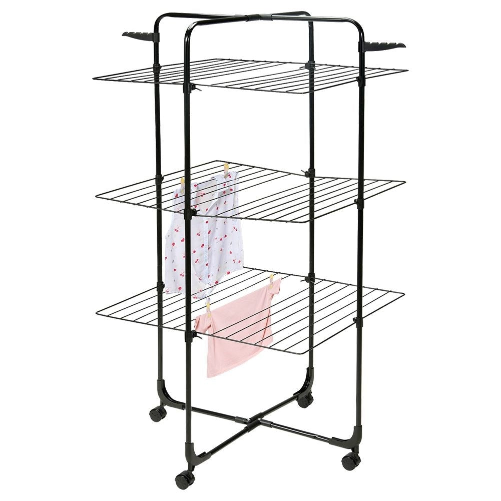 Wash stand with wheels and folding mechanism