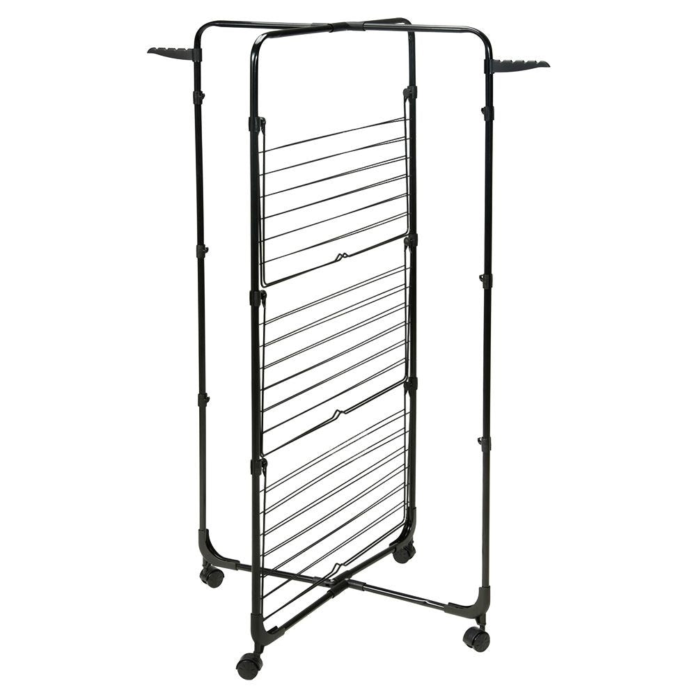 Wash stand with wheels and folding mechanism