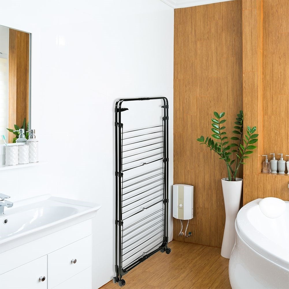Wash stand with wheels and folding mechanism