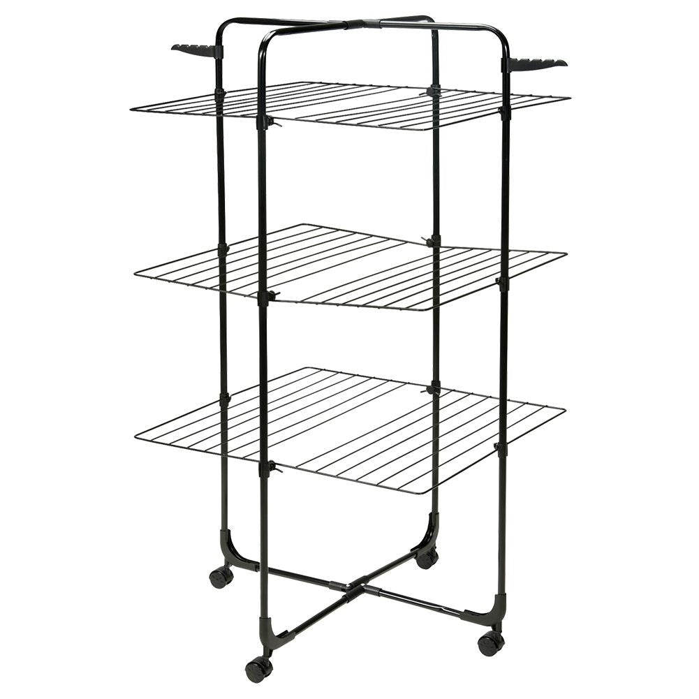 Wash stand with wheels and folding mechanism