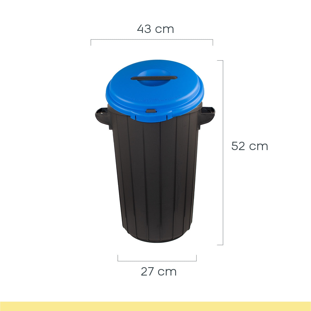 Waste Bin with Lid, 35L, Blue - Eco Solution