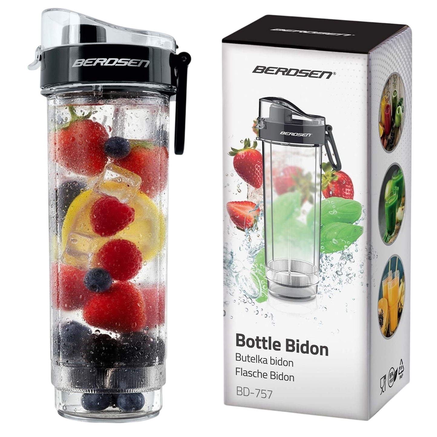 Water Bottle with Spout, BPA-Free, 570 ml, Leak-Proof