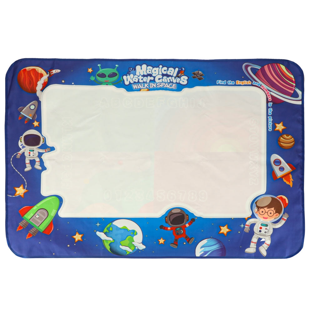Water Drawing Mat, 120x90cm, with Markers & Stencils