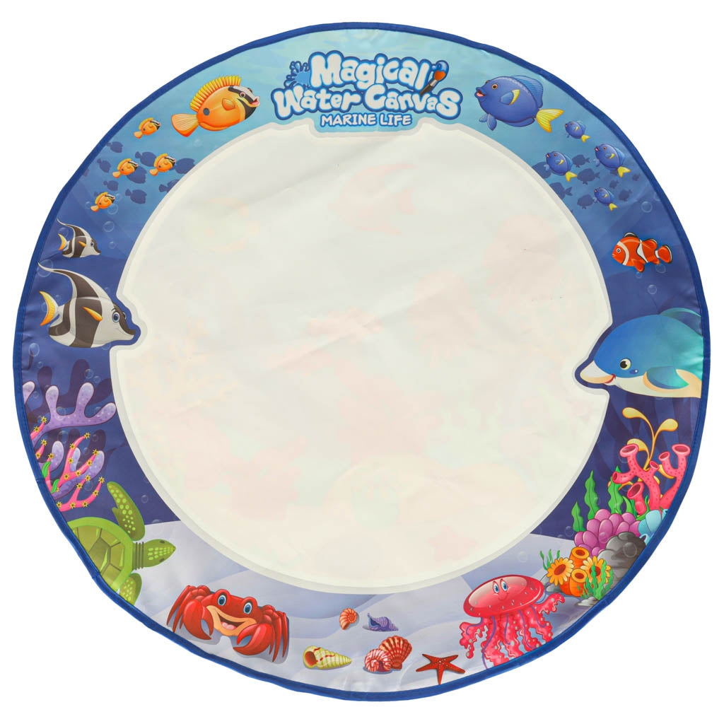 Water Drawing Mat with Markers & Stencils, 80cm Round