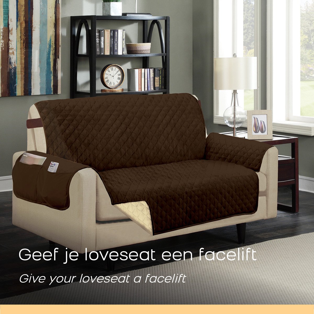 Water-Repellent Love Seat Sofa Cover, 223x177CM