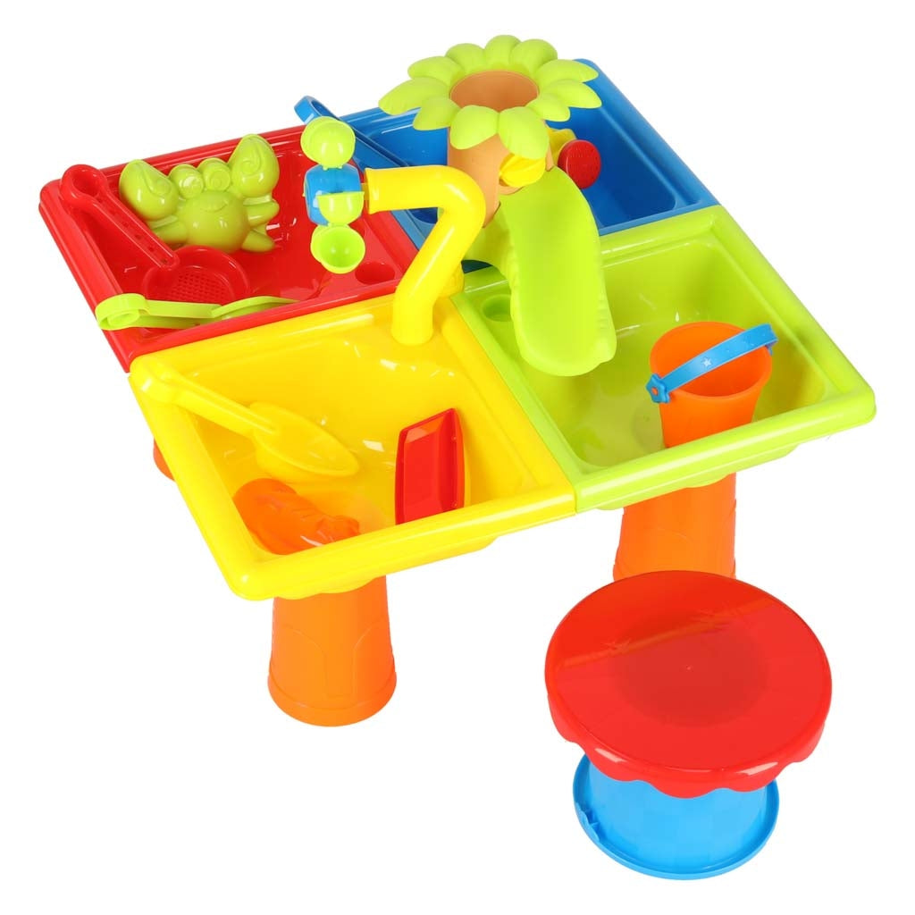 Water Table Set: Sandbox, Shovel, Watering Can, Stool
