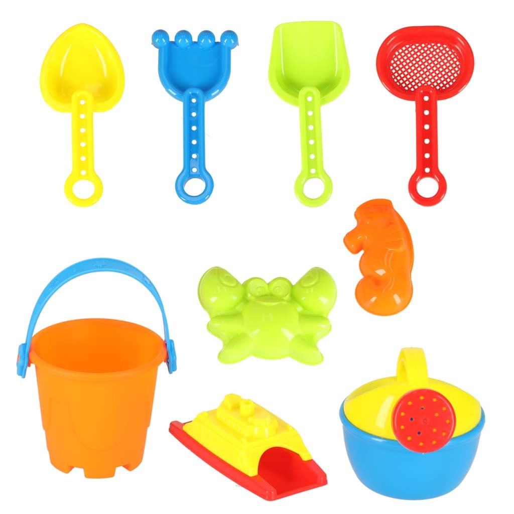 Water Table Set: Sandbox, Shovel, Watering Can, Stool