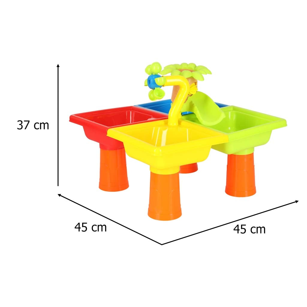 Water Table Set: Sandbox, Shovel, Watering Can, Stool