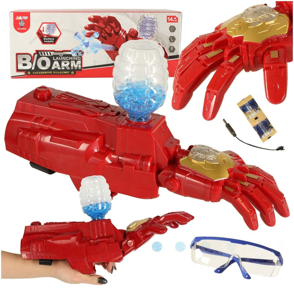Water ball gun gel electric arm launcher battery power USB red