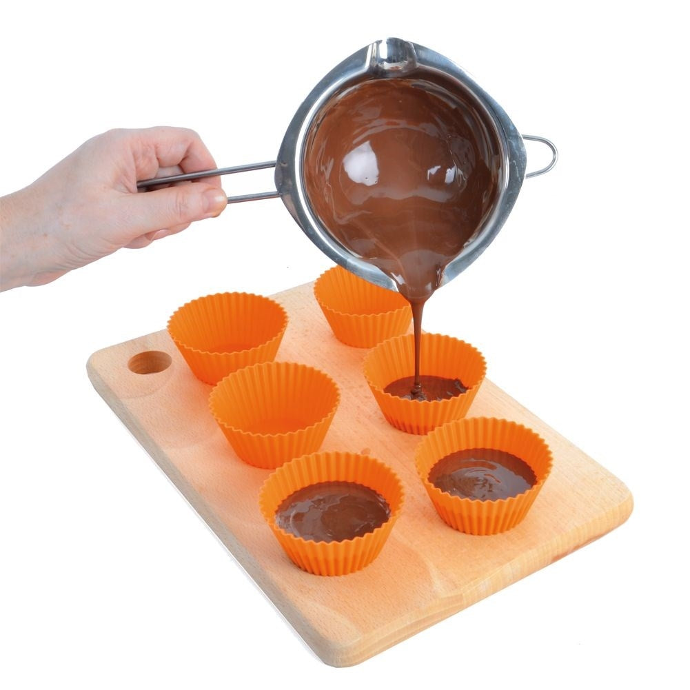 Water bath bowl with long handle and hook