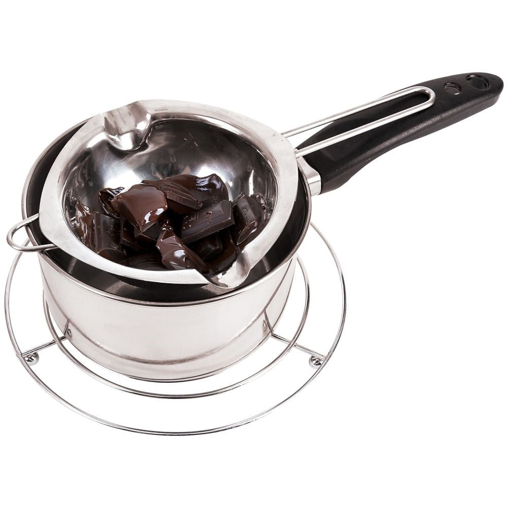 Water bath bowl with long handle and hook