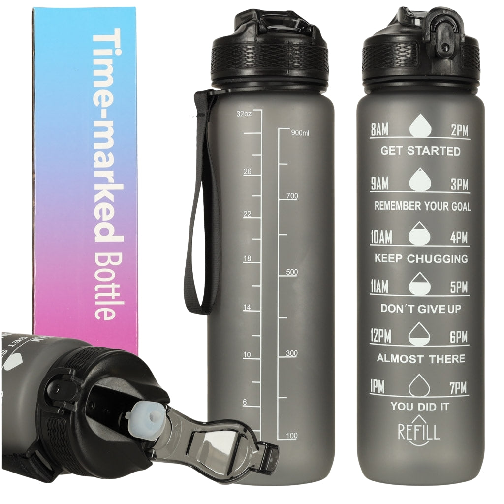 Water bottle bidon 1l black