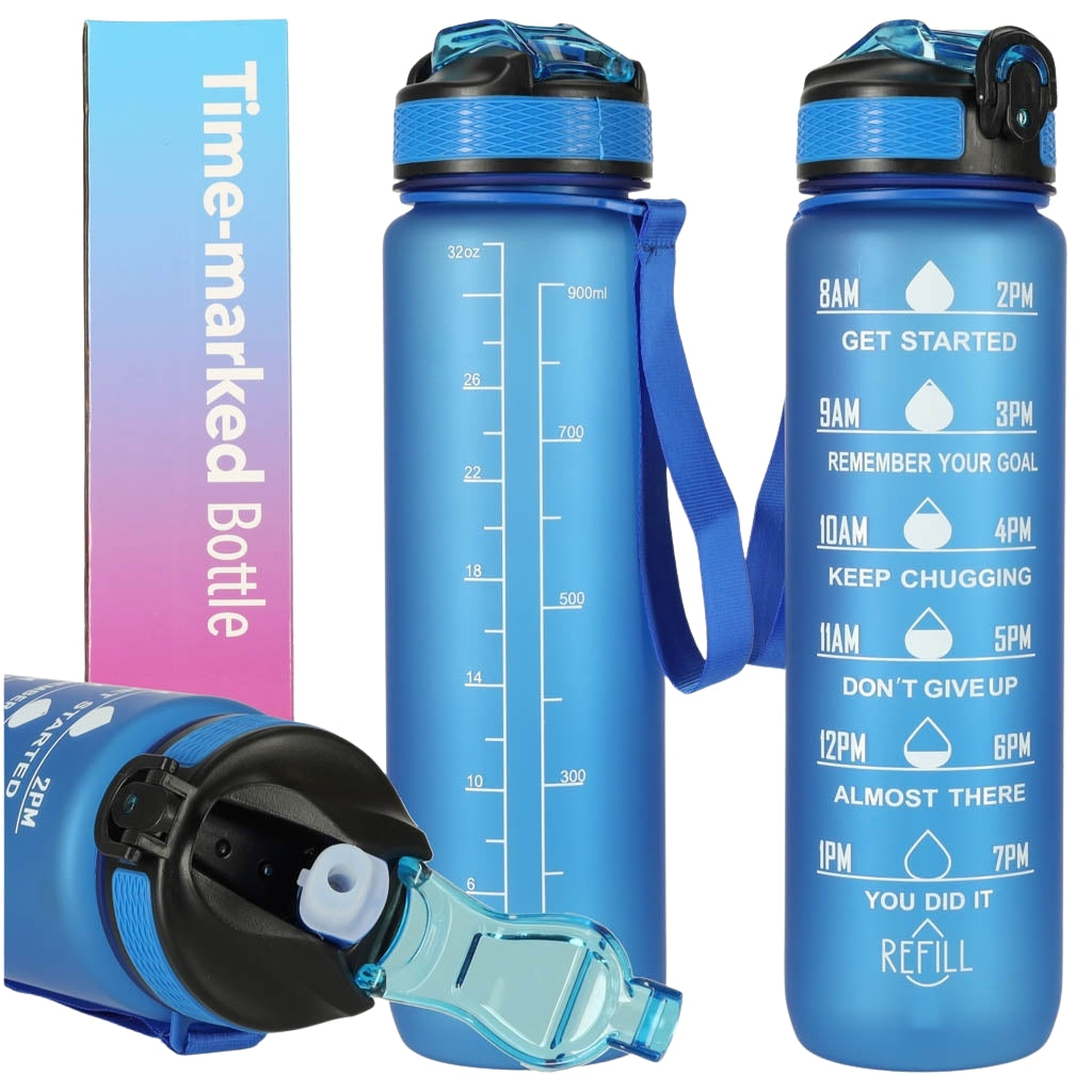 Water bottle bidon 1l blue